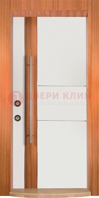Белая входная дверь c МДФ панелью ЧД-09 в частный дом в Ярославле