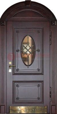 Арочная металлическая дверь с виноритом ДА-38 в Ярославле