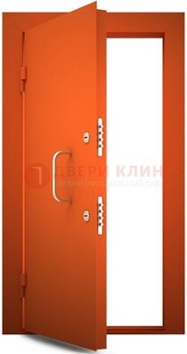 Оранжевая стальная бронированная дверь с нитроэмалью ДБ-2 в Ярославле