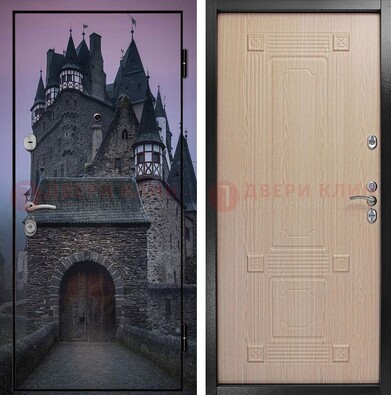 Входная металлическая дверь с фотопечатью замка ДФ-38 в Ярославле
