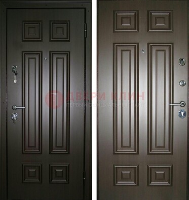 Темная металлическая дверь с МДФ ДМ-136 в квартиру в Ярославле