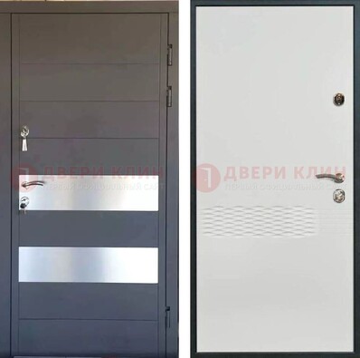 Металлическая дверь МДФ темная и светлая ДМ-420 в Ярославле