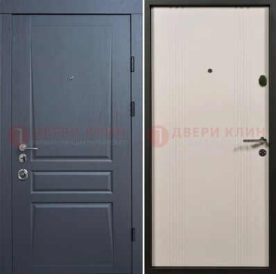 Темно-серая стальная дверь с МДФ хайтек ДМ-481 в Ярославле