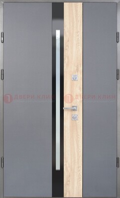Полуторная металлическая дверь с МДФ ДМ-503 в Ярославле
