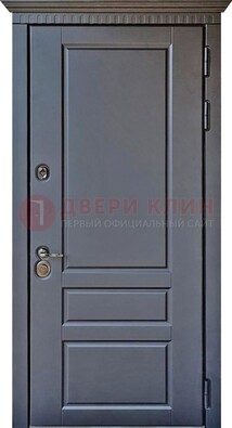 Тёмная входная дверь для коттеджа с МДФ ДМ-528 в Ярославле