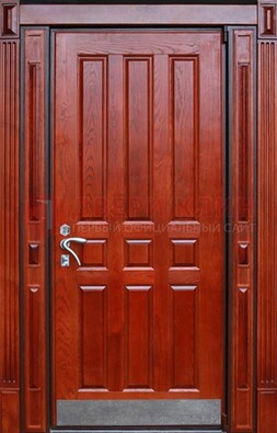 Красная входная дверь для улицы с МДФ ДМ-532 в Ярославле