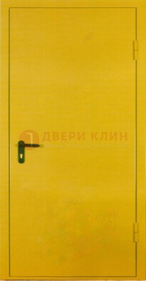 Желтая железная дверь с нитроэмалью ДН-5 в Ярославле