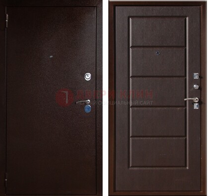 Темная входная дверь с порошковым окрасом ДП-113 в Ярославле