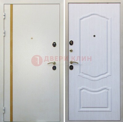 Белая входная дверь с порошковым напылением ДП-136 в Ярославле