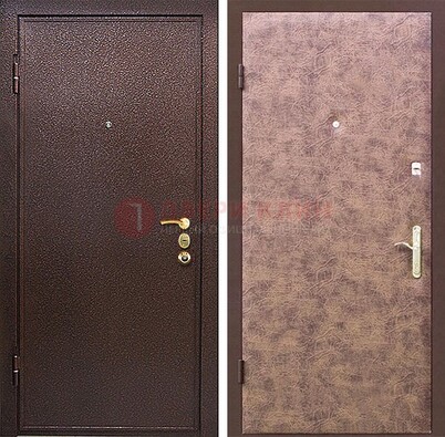Коричневая входная дверь с порошковым покрытием ДП-147 в Ярославле