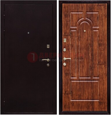 Темная железная дверь с порошковым покрытием ДП-194 в Ярославле