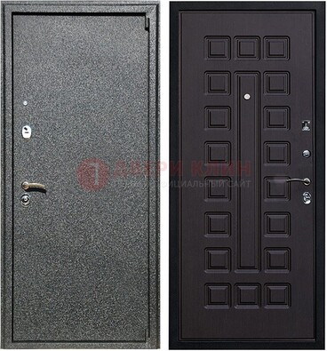Черная стальная дверь с порошковым покрытием ДП-196 в Ярославле