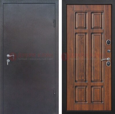 Темная входная дверь с порошковым покрытием с МДФ панелью ДП-235 в Ярославле