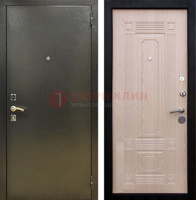 Входная темно-серая дверь с порошковым напылением и МДФ ДП-273 в Ярославле