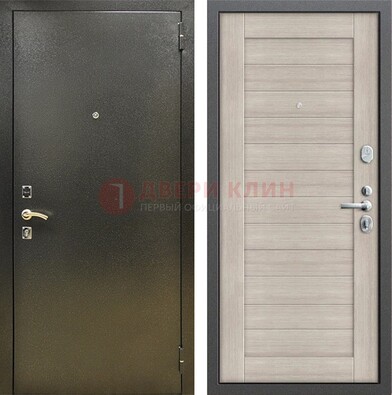 Стальная темно-серая дверь с порошковой отделкой и МДФ панелью ДП-278 в Ярославле