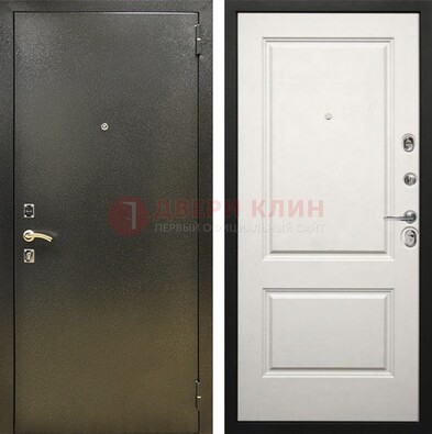 Металлическая темная дверь с порошковым напылением и классической МДФ ДП-298 в Ярославле