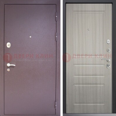 Темная стальная дверь с порошковым окрасом и МДФ ДП-310 в Ярославле