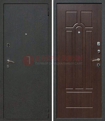 Черная металлическая дверь с порошковым окрасом ДП-47 в Ярославле