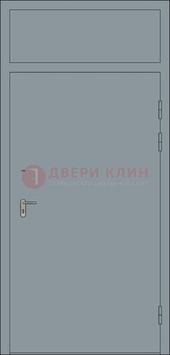 Серая техническая дверь ДПП-16 в Ярославле