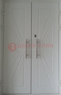 Парадная двухстворчатая дверь с фрезерованным МДФ ДПР-14 в Ярославле