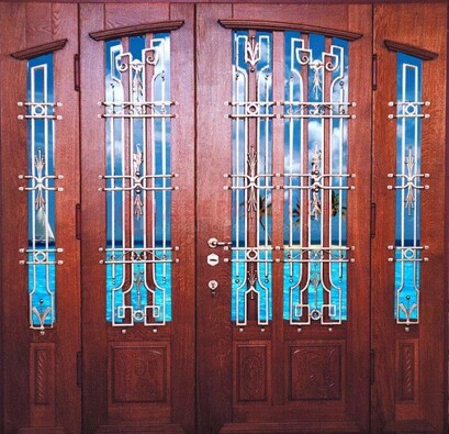 Парадная дверь со вставками из стекла ДПР-55 с шумоизоляцией в Ярославле