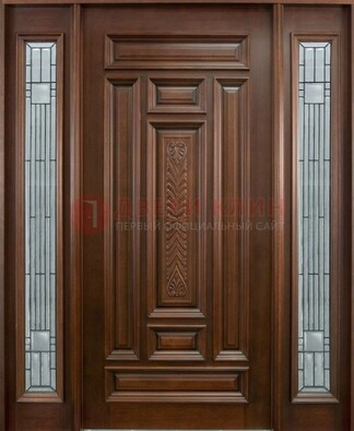 Парадная дверь с резьбой ДПР-70 в кирпичный дом в Ярославле