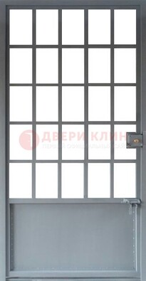 Металлическая решетчатая дверь в сером цвете ДР-7 в Ярославле