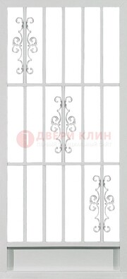 Белая железная решетчатая дверь ДР-9 в Ярославле