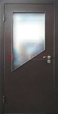 Стальная дверь со стеклом ДС-5 в кирпичный коттедж в Ярославле