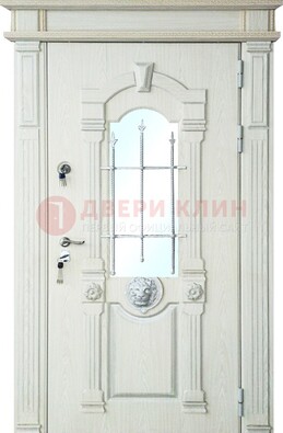 Герметичная входная дверь со стеклом и ковкой с украшением ДСК-64 в Ярославле