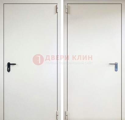 Белая железная противопожарная дверь ДТ-16 в Ярославле