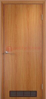 Светлая техническая дверь с вентиляционной решеткой ДТ-1 в Ярославле