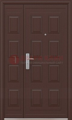 Коричневая железная тамбурная дверь ДТМ-37 в Ярославле