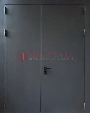 Черная распашная тамбурная дверь Порошок ДТМ-46 в Ярославле