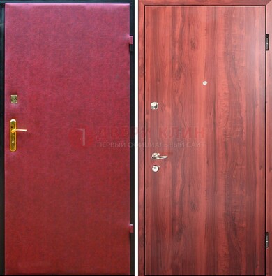 Красная входная дверь с винилискожей ДВ-30 в Ярославле