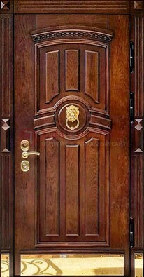 Входная дверь с виноритом в коричневом цвете ДВТ-236 в Ярославле