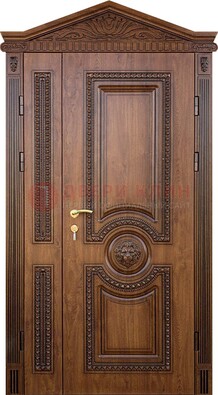 Узорная стальная дверь с виноритом для дома ДВТ-260 в Ярославле