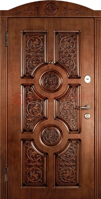 Коричневая входная дверь с виноритом ДВТ-41 в Кубинке