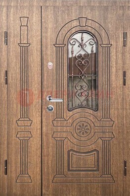 Железная классическая дверь с терморазрывом и рисунком ДВТ-77 в Ярославле