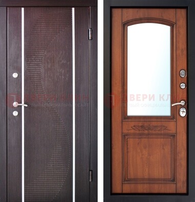 Входная дверь с МДФ и МДФ внутри с зеркалом ДЗ-88 в Ярославле