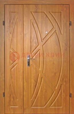 Полуторная металлическая дверь с МДФ золотой дуб ПЛ-17 в Ярославле