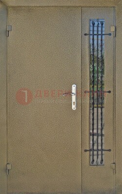 Тамбурная дверь Порошок со стеклом и ковкой ПЛ-20 в Ярославле